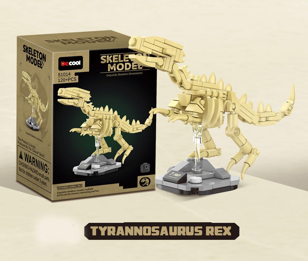 QBLO Skeleton Model Dinosaur Fossil Building Block Set, Tyrannosaurus Rex