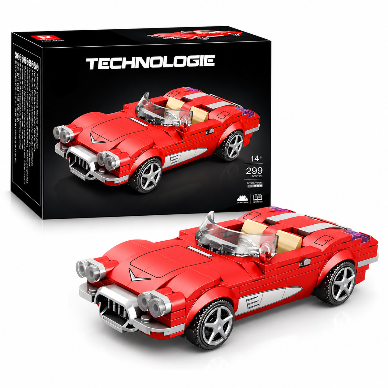 Vintage sports car Red