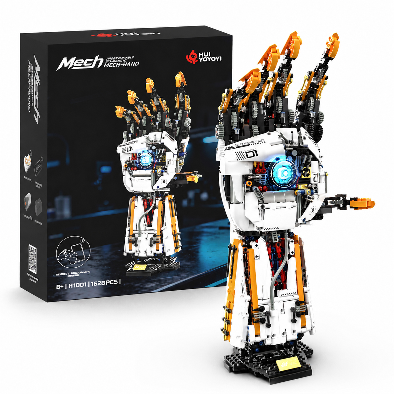 Remote Controlled RC Bionic Hand, 1628 Pcs